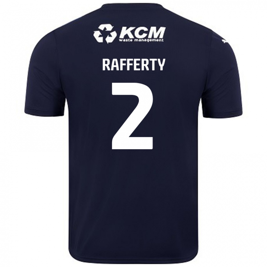 Criança Camisola Joe Rafferty #2 Azul Marinho Alternativa 2024/25 Camisa