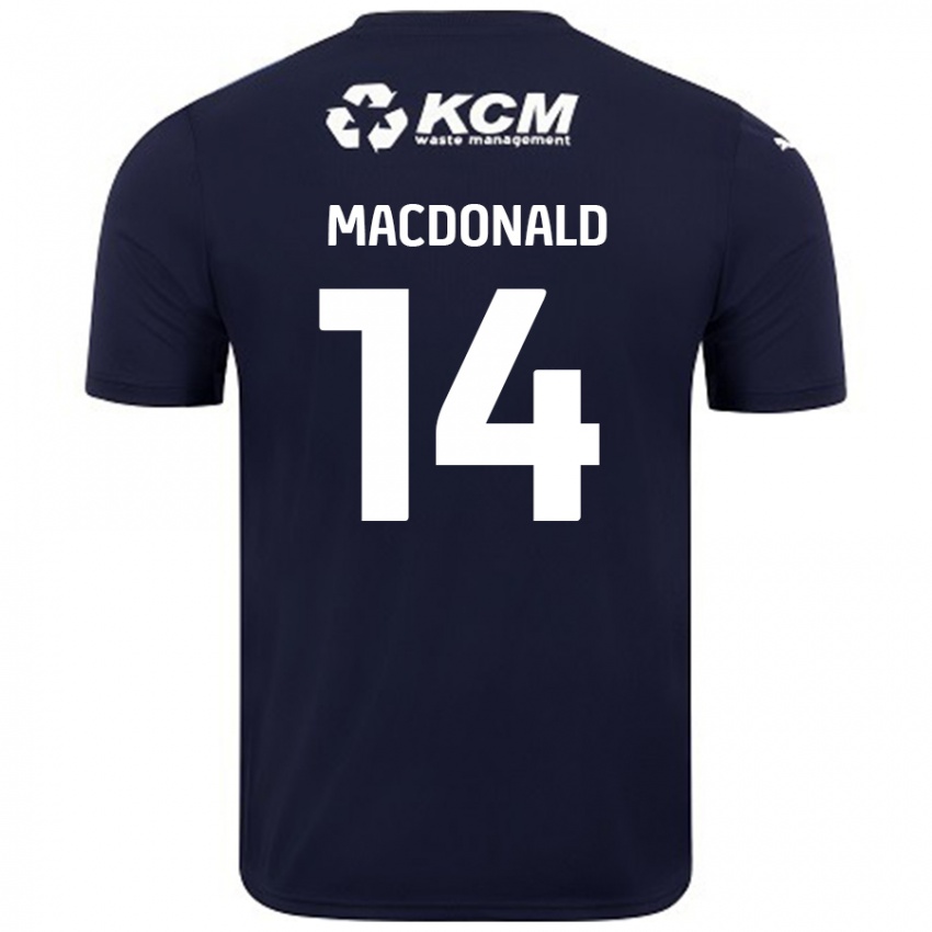 Criança Camisola Alex Macdonald #14 Azul Marinho Alternativa 2024/25 Camisa