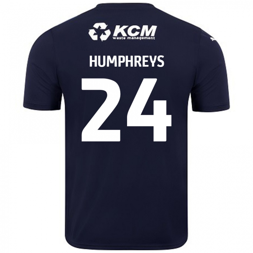 Criança Camisola Cameron Humphreys #24 Azul Marinho Alternativa 2024/25 Camisa