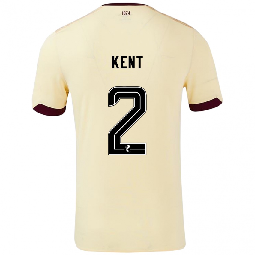 Criança Camisola Frankie Kent #2 Borgonha Creme Alternativa 2024/25 Camisa