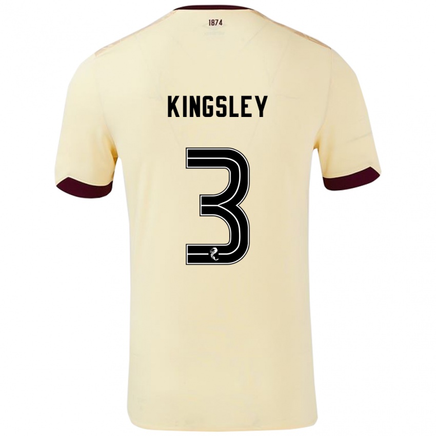 Criança Camisola Stephen Kingsley #3 Borgonha Creme Alternativa 2024/25 Camisa