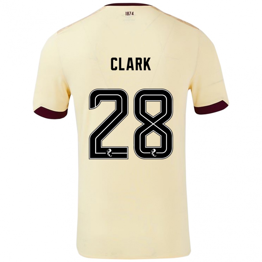 Criança Camisola Zander Clark #28 Borgonha Creme Alternativa 2024/25 Camisa