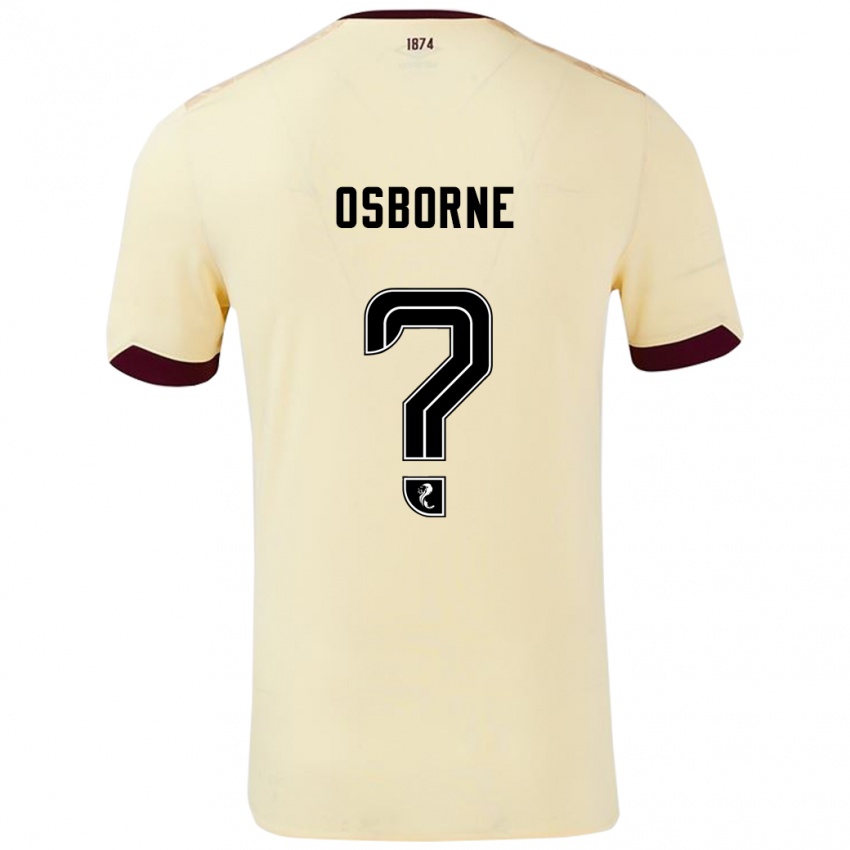 Criança Camisola Alfie Osborne #0 Borgonha Creme Alternativa 2024/25 Camisa