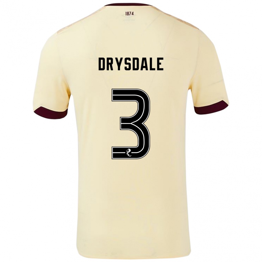 Criança Camisola Ethan Drysdale #3 Borgonha Creme Alternativa 2024/25 Camisa