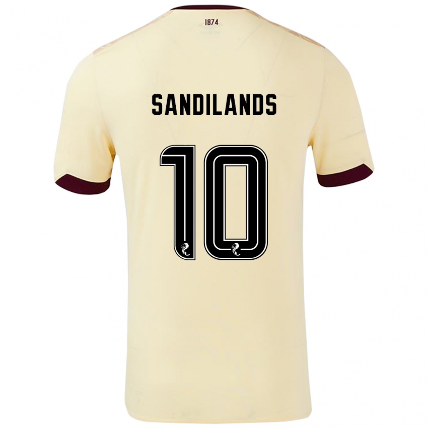 Criança Camisola Callum Sandilands #10 Borgonha Creme Alternativa 2024/25 Camisa