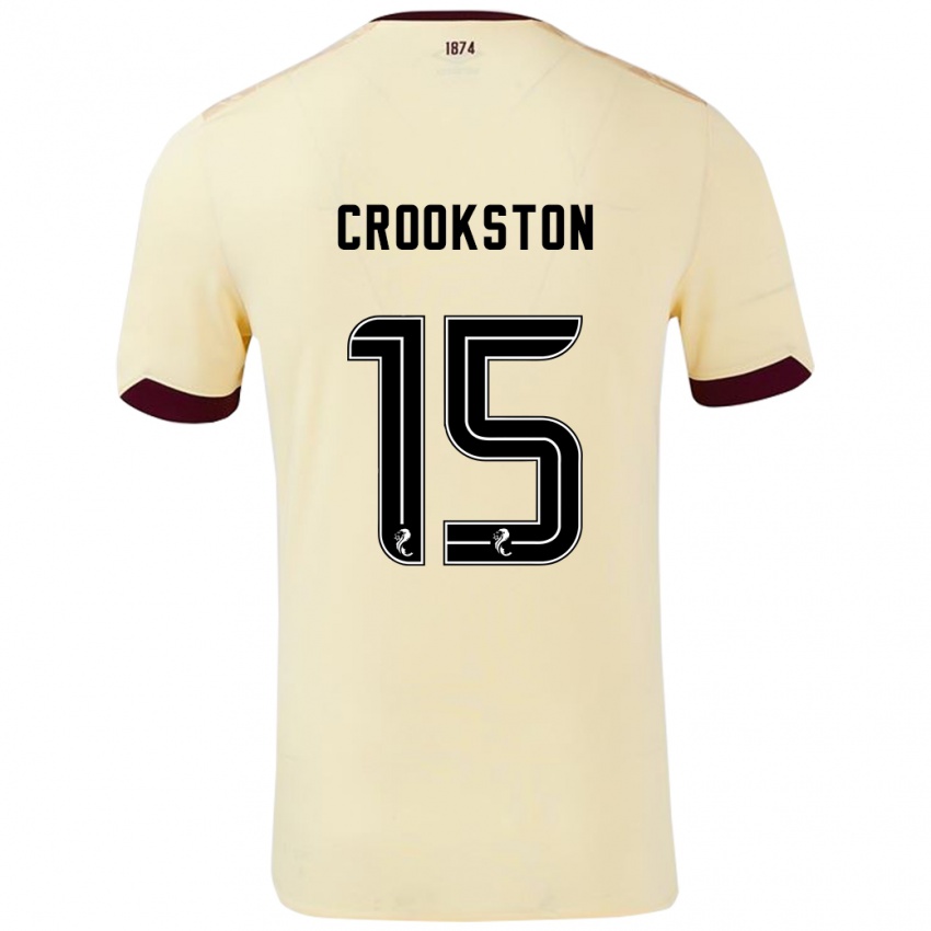 Criança Camisola Gregor Crookston #15 Borgonha Creme Alternativa 2024/25 Camisa