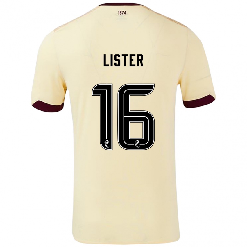 Criança Camisola Henry Lister #16 Borgonha Creme Alternativa 2024/25 Camisa