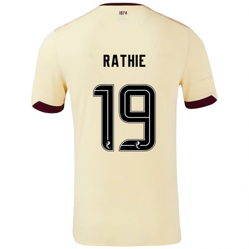 Criança Camisola Luke Rathie #19 Borgonha Creme Alternativa 2024/25 Camisa