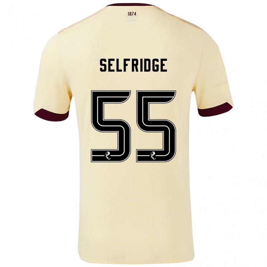 Criança Camisola Louis Selfridge #55 Borgonha Creme Alternativa 2024/25 Camisa