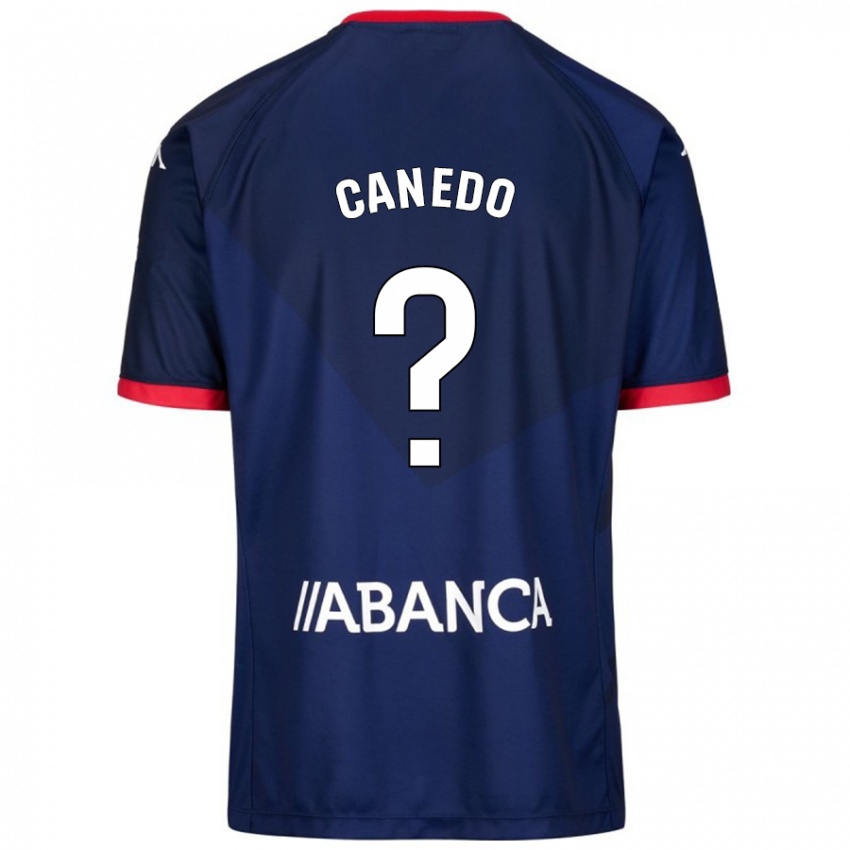 Criança Camisola Damián Canedo #0 Azul Marinho Alternativa 2024/25 Camisa