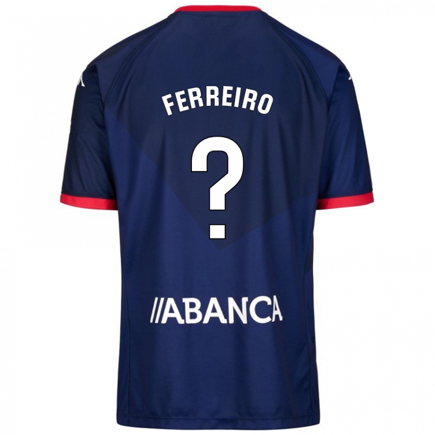 Criança Camisola Manu Ferreiro #0 Azul Marinho Alternativa 2024/25 Camisa