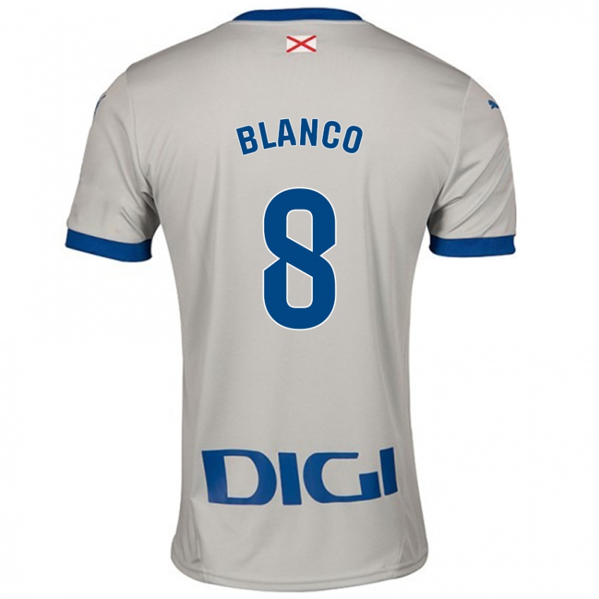 Criança Camisola Antonio Blanco #8 Cinza Leve Alternativa 2024/25 Camisa