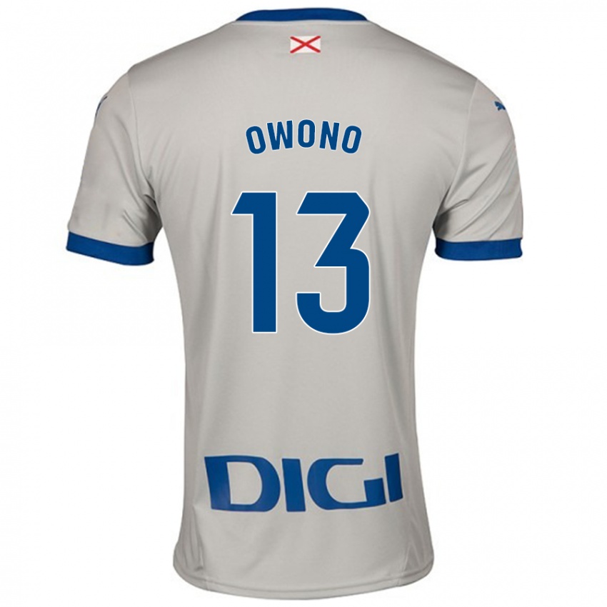 Criança Camisola Jesús Owono #13 Cinza Leve Alternativa 2024/25 Camisa