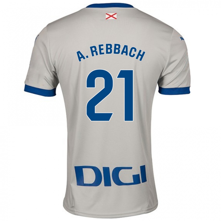 Criança Camisola Abde Rebbach #21 Cinza Leve Alternativa 2024/25 Camisa