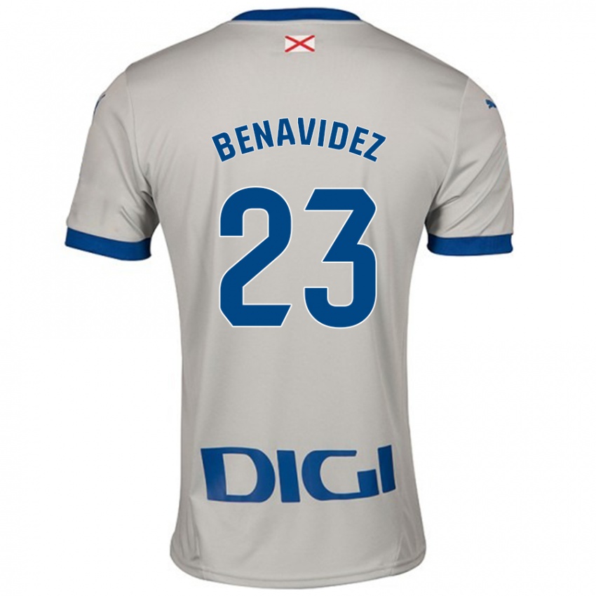 Criança Camisola Carlos Benavidez #23 Cinza Leve Alternativa 2024/25 Camisa