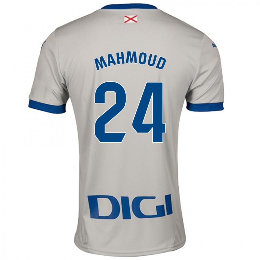 Criança Camisola Abdallahi Mahmoud #24 Cinza Leve Alternativa 2024/25 Camisa