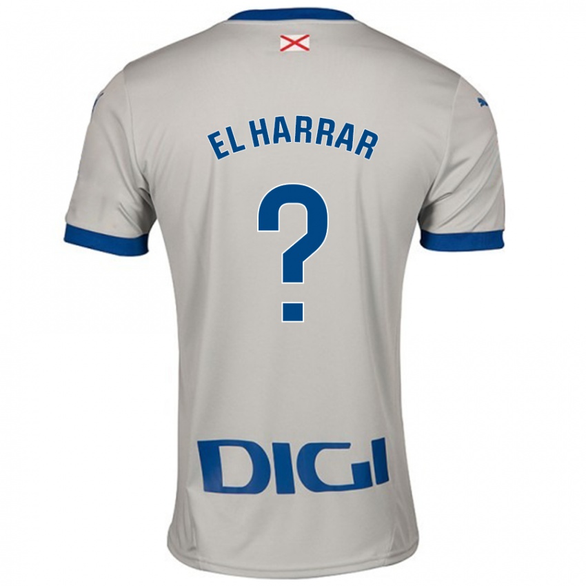 Criança Camisola Mohamed El Harrar #0 Cinza Leve Alternativa 2024/25 Camisa