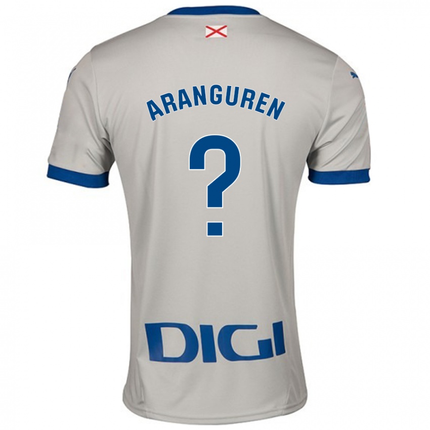 Criança Camisola Aitor Aranguren #0 Cinza Leve Alternativa 2024/25 Camisa