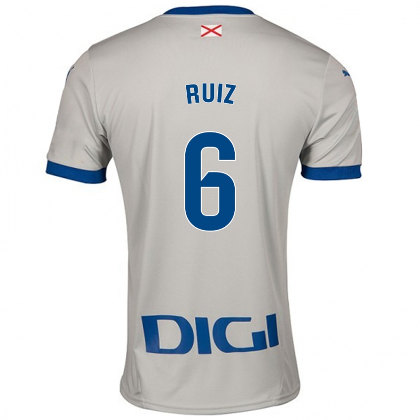 Criança Camisola Markel Ruiz #6 Cinza Leve Alternativa 2024/25 Camisa