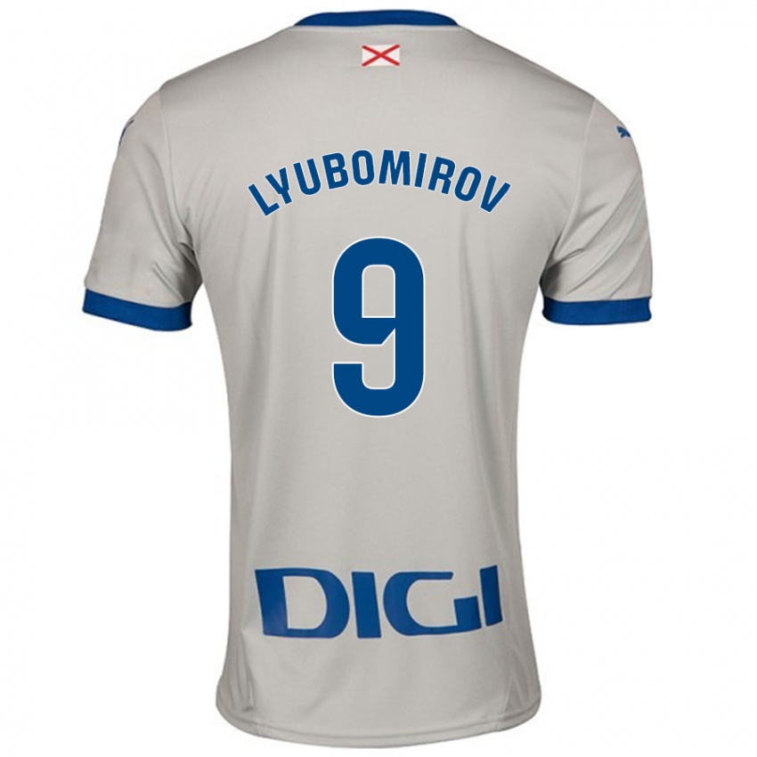 Criança Camisola Daniel Lyubomirov #9 Cinza Leve Alternativa 2024/25 Camisa