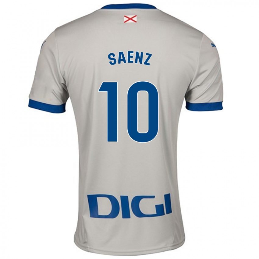 Criança Camisola Iñaki Saenz #10 Cinza Leve Alternativa 2024/25 Camisa