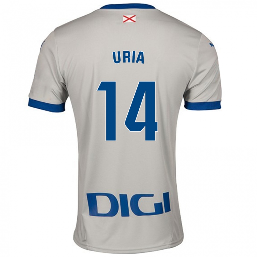 Criança Camisola Iker Uria #14 Cinza Leve Alternativa 2024/25 Camisa