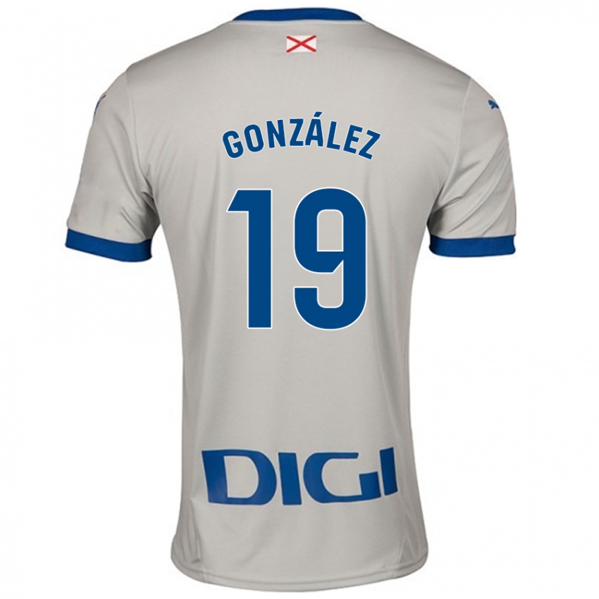 Criança Camisola Aimar González #19 Cinza Leve Alternativa 2024/25 Camisa