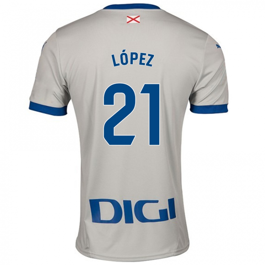 Criança Camisola Juanma López #21 Cinza Leve Alternativa 2024/25 Camisa