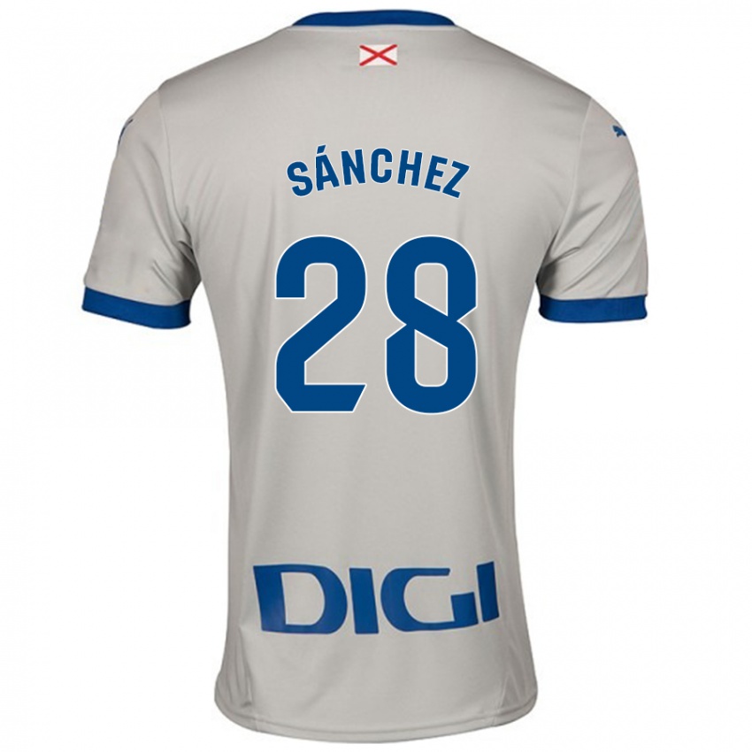 Criança Camisola Ander Sánchez #28 Cinza Leve Alternativa 2024/25 Camisa