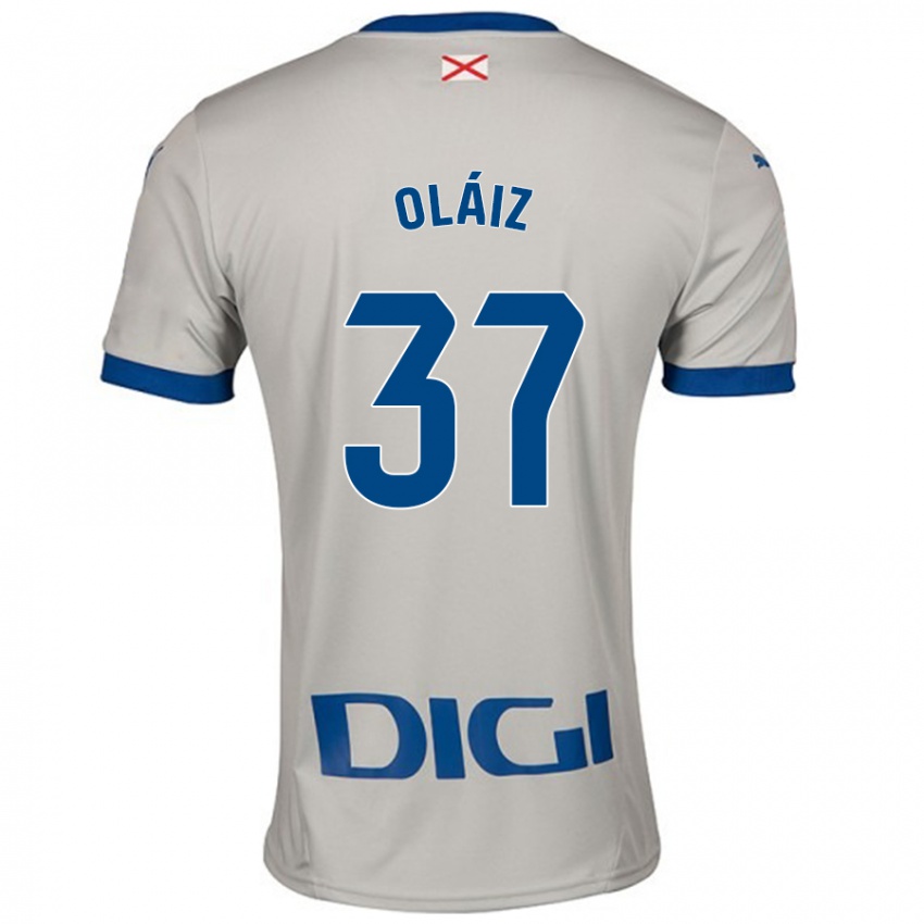 Criança Camisola Xanet Oláiz #37 Cinza Leve Alternativa 2024/25 Camisa