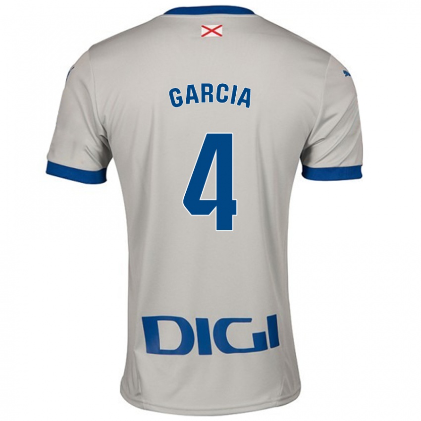 Criança Camisola Pichi García #4 Cinza Leve Alternativa 2024/25 Camisa