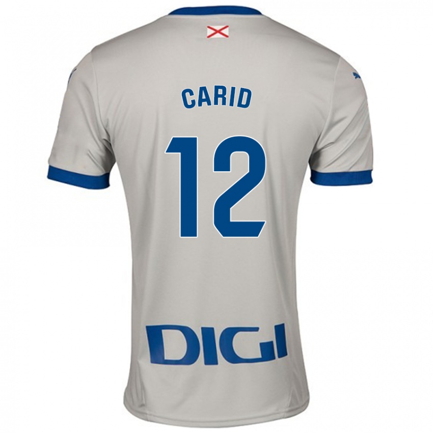 Criança Camisola Andrea Carid #12 Cinza Leve Alternativa 2024/25 Camisa