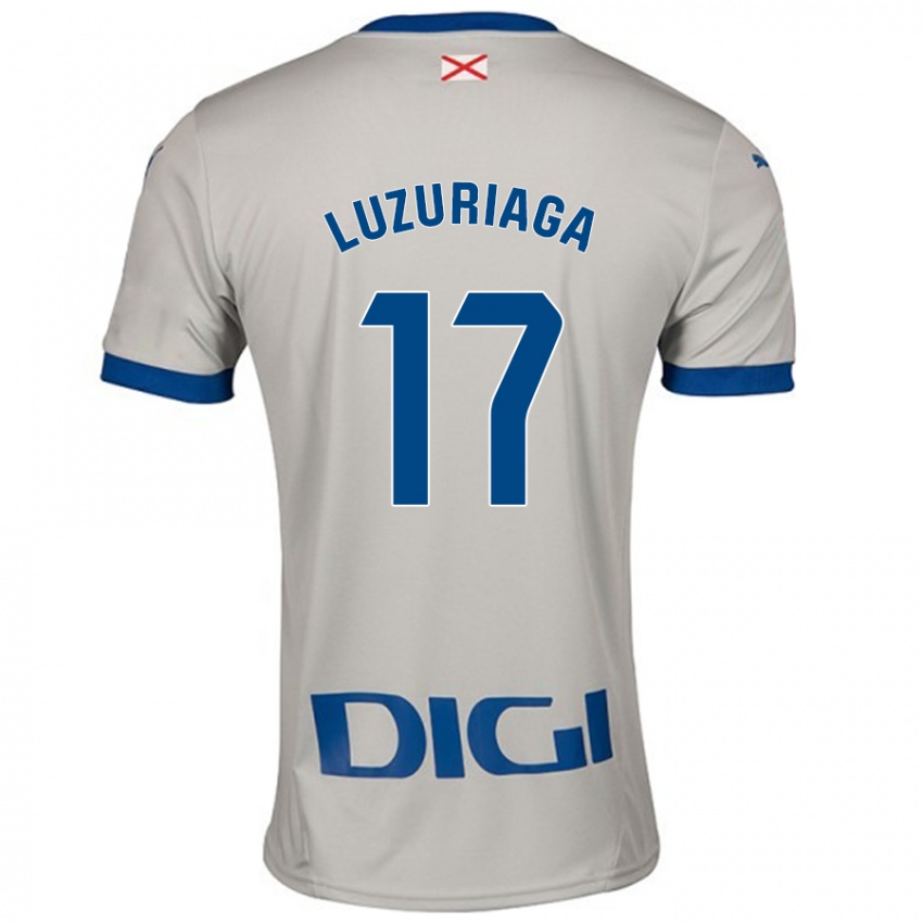 Criança Camisola Judith Luzuriaga #17 Cinza Leve Alternativa 2024/25 Camisa