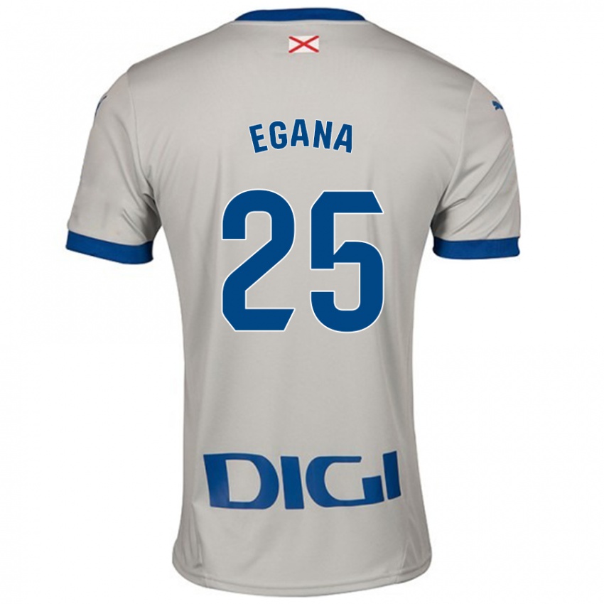 Criança Camisola Eider Egaña #25 Cinza Leve Alternativa 2024/25 Camisa