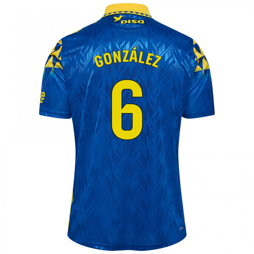 Criança Camisola Fabio González #6 Amarelo Azul Alternativa 2024/25 Camisa