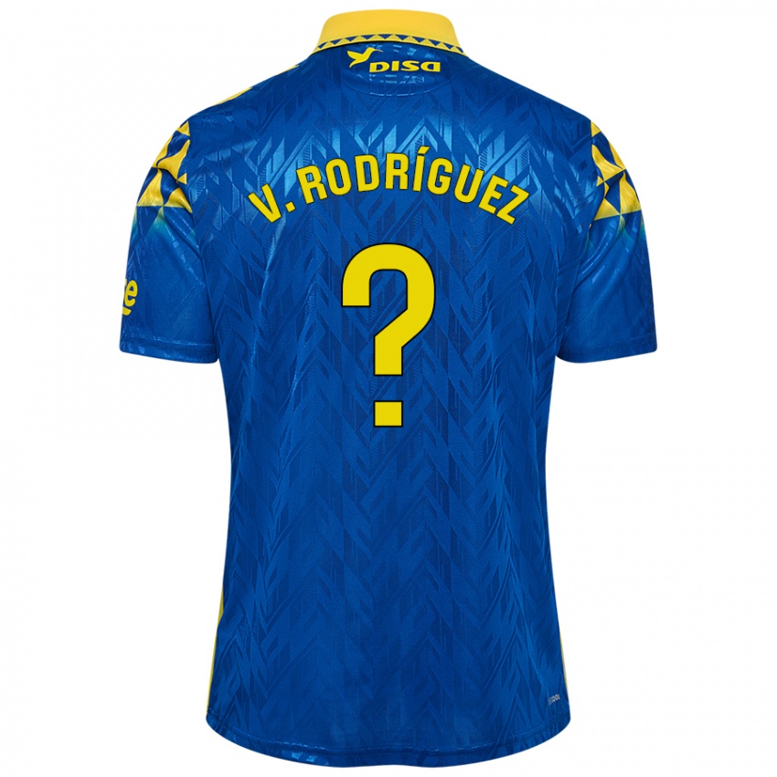 Criança Camisola Carlos Vicente Rodríguez #0 Amarelo Azul Alternativa 2024/25 Camisa