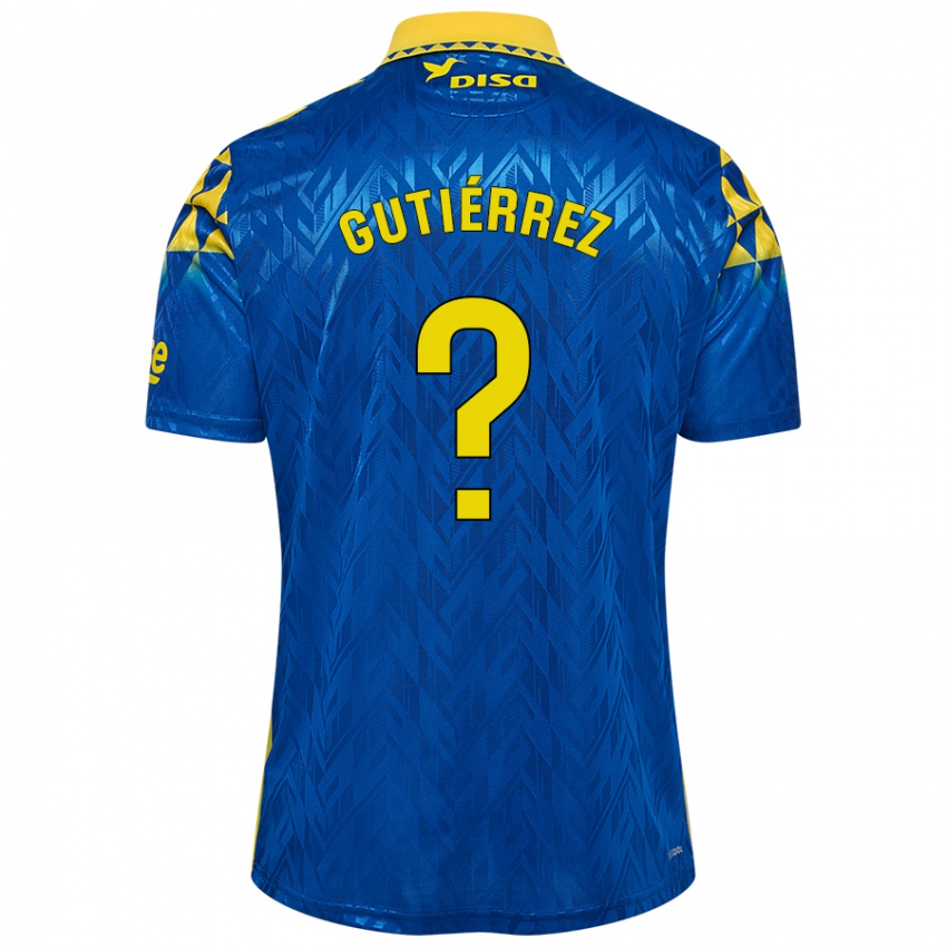 Criança Camisola Marco Gutiérrez #0 Amarelo Azul Alternativa 2024/25 Camisa