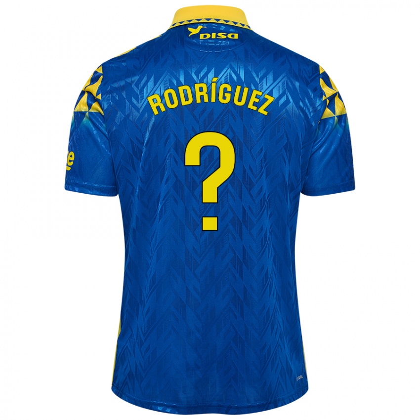 Criança Camisola David Rodríguez #0 Amarelo Azul Alternativa 2024/25 Camisa