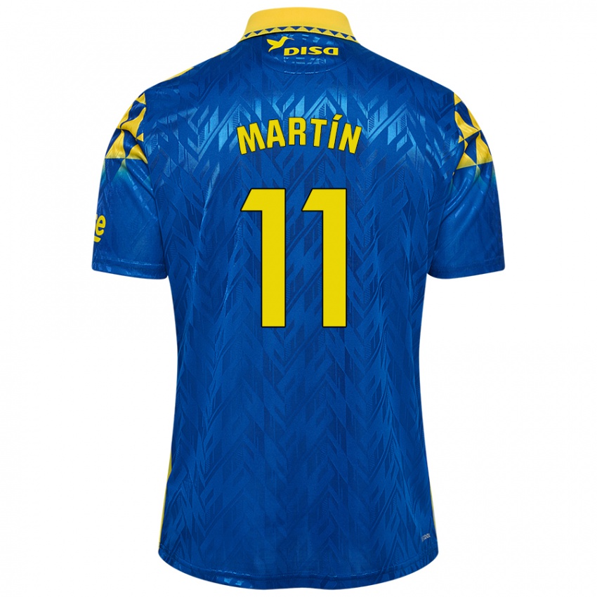 Criança Camisola Diego Martín #11 Amarelo Azul Alternativa 2024/25 Camisa