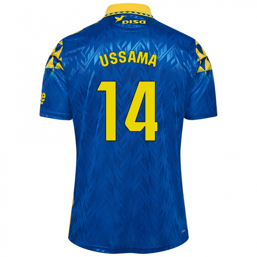 Criança Camisola Ussama #14 Amarelo Azul Alternativa 2024/25 Camisa