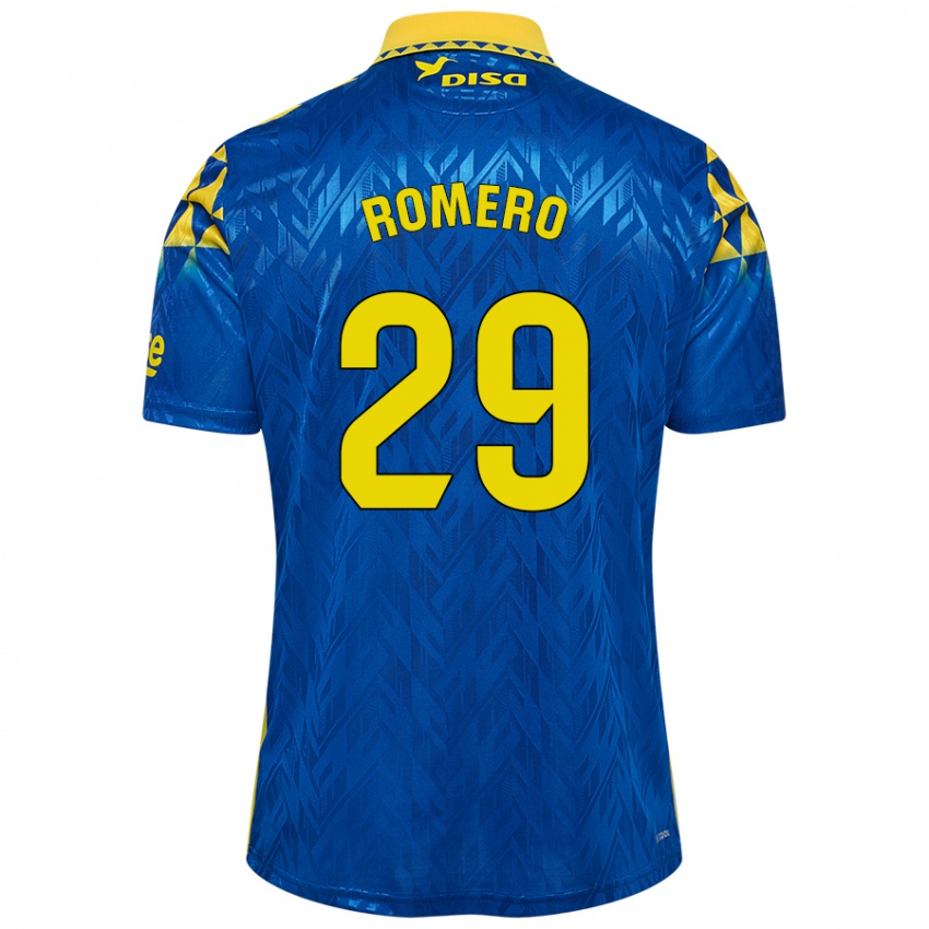 Criança Camisola Elías Romero #29 Amarelo Azul Alternativa 2024/25 Camisa