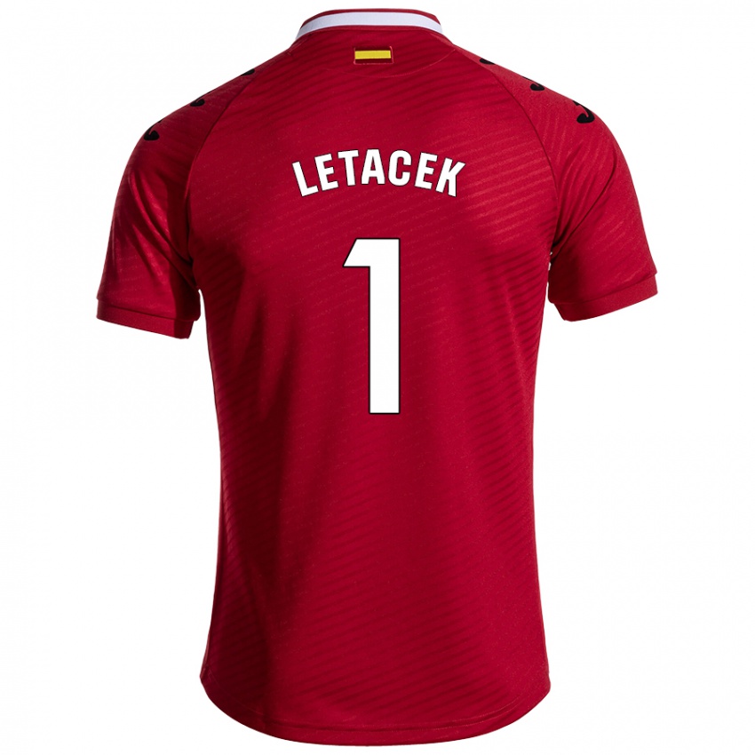 Criança Camisola Jiri Letacek #1 Vermelho Escuro Alternativa 2024/25 Camisa