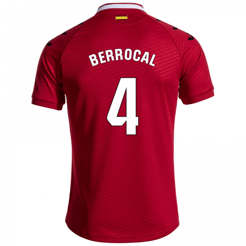 Criança Camisola Juan Berrocal #4 Vermelho Escuro Alternativa 2024/25 Camisa