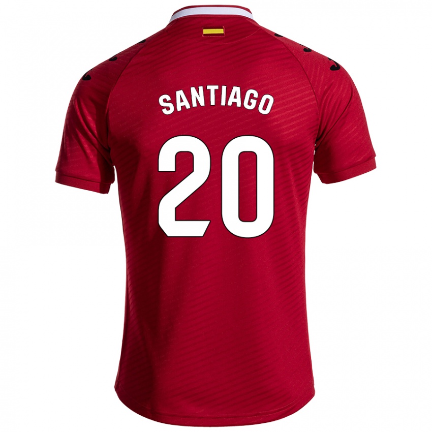 Criança Camisola Yellu Santiago #20 Vermelho Escuro Alternativa 2024/25 Camisa