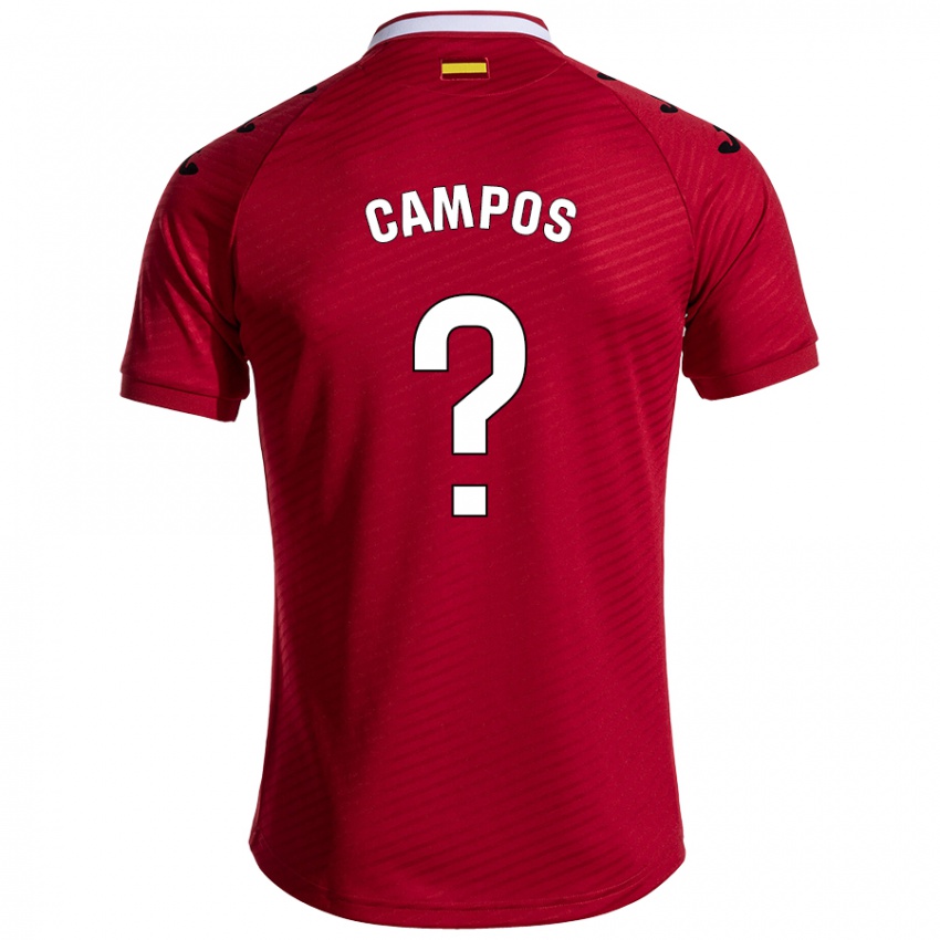 Criança Camisola Álex Campos #0 Vermelho Escuro Alternativa 2024/25 Camisa