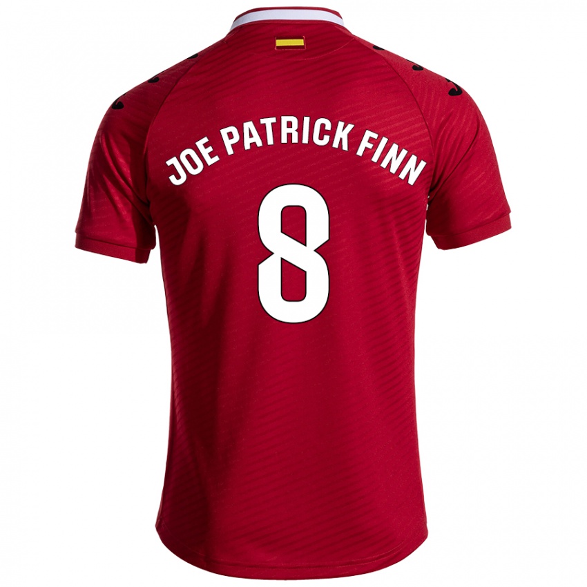 Criança Camisola John Joe Patrick Finn #8 Vermelho Escuro Alternativa 2024/25 Camisa