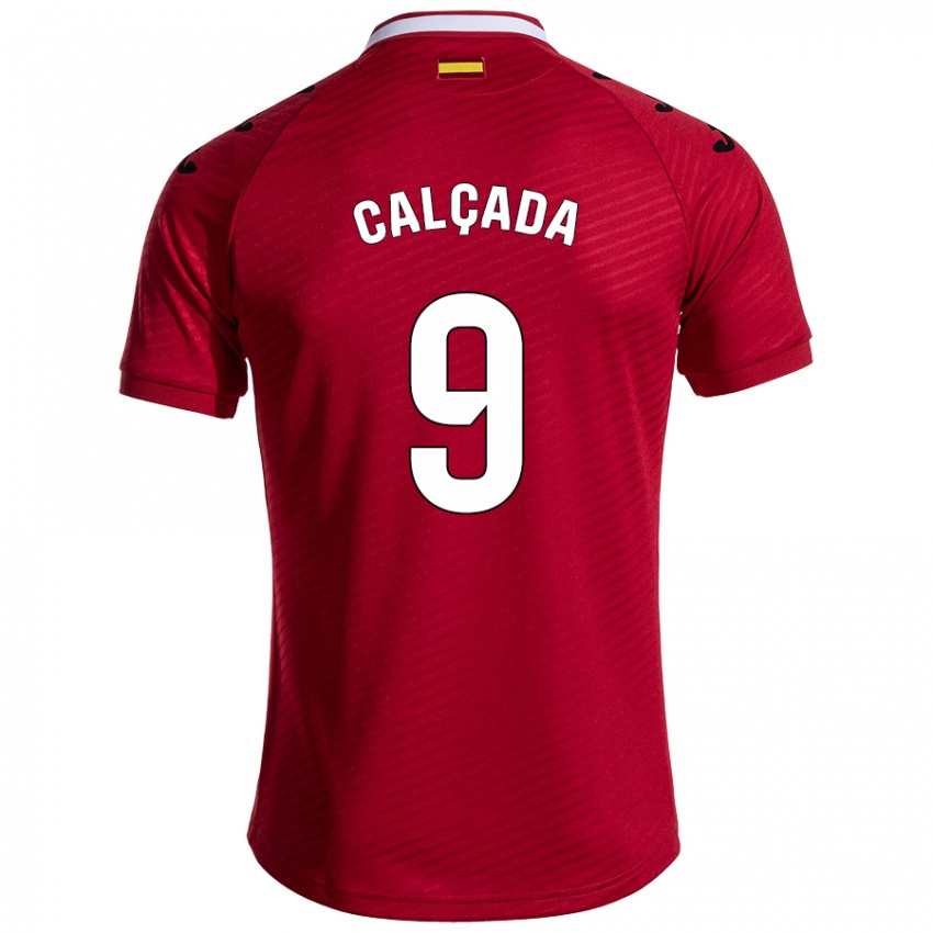 Criança Camisola Gonzalo Calçada #9 Vermelho Escuro Alternativa 2024/25 Camisa