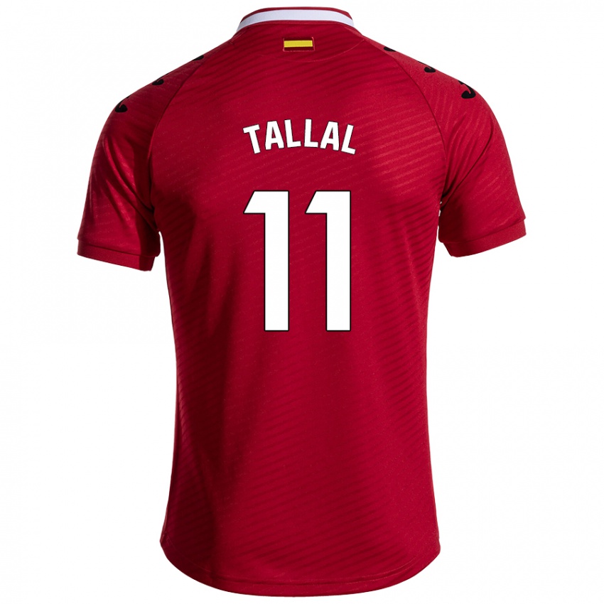 Criança Camisola Yassin Tallal #11 Vermelho Escuro Alternativa 2024/25 Camisa