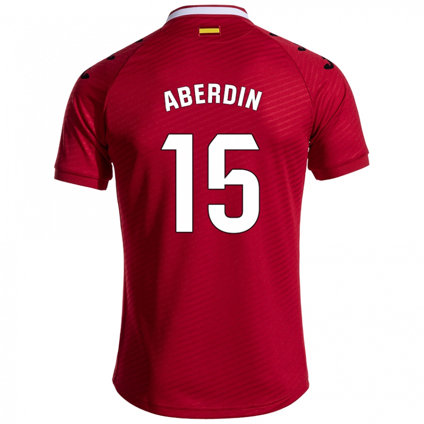 Criança Camisola Nabil Aberdin #15 Vermelho Escuro Alternativa 2024/25 Camisa