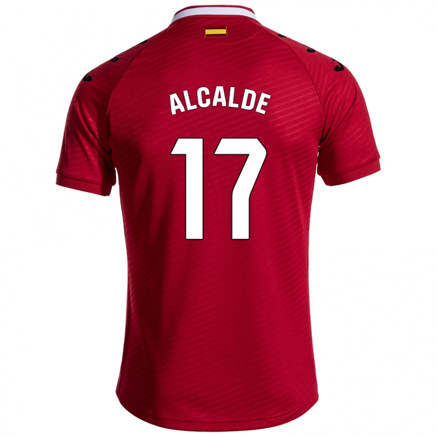 Criança Camisola Jacobo Alcalde #17 Vermelho Escuro Alternativa 2024/25 Camisa